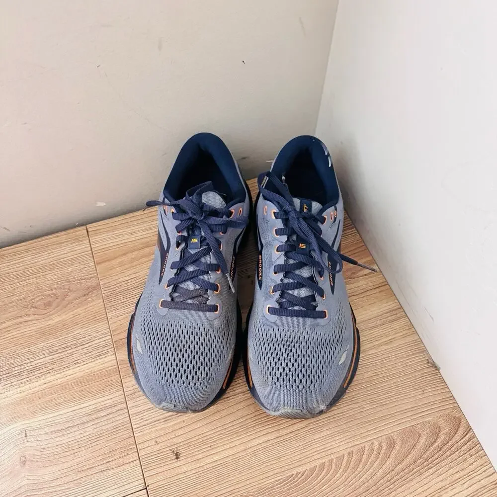Brooks Ghost 15 Flinstone Gray Sneaker Men’s Size 9 Wide